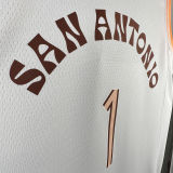 2023/24 Spurs WEMBANYAMA #1 White City Edition NBA Jerseys