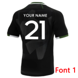 2021/22 Wales Away Black Rugby Shirt 威尔士