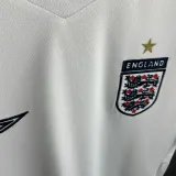 2006 England Home White Retro Soccer Jersey