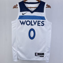 2023/24 Timberwolves RUSSELL #0 White NBA Jerseys