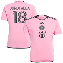 JORDI ALBA #18 Inter Miami Home Pink Fans Soccer Jersey 2024/25 ★★