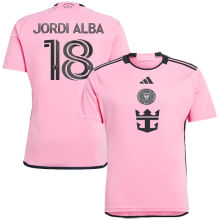 JORDI ALBA #18 Inter Miami Home Pink Fans Soccer Jersey 2024/25 ★★