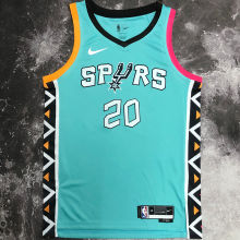 Spurs GINOBILI #20 Light Green City Edition NBA Jerseys