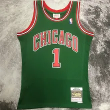 2008/09 Bulls ROSE #1 Retro Green NBA Jerseys热压