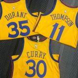 2018 Warriors DURANT #35 The Bay NBA Jerseys Hot Pressed