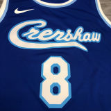 LA Lakers Bryant # 8 Blue NBA Jerseys Hot Pressed