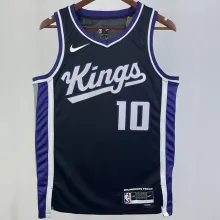 2023/24 Kings SABONIS #10 Black NBA Jerseys 热压