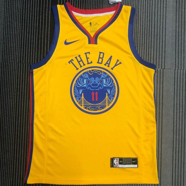 2018 Warriors THOMPSON #11 The Bay NBA Jerseys Hot Pressed