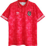1990/92 Wales Home Red Retro Soccer Jersey