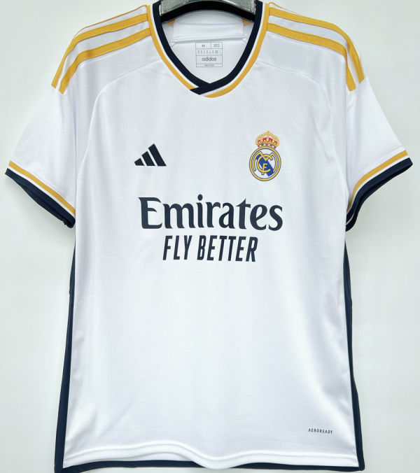2023/24 RM Home 1:1 Quality Home White Fans Soccer Jersey
