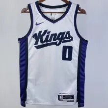 2023/24 Kings MONK #0 White NBA Jerseys 热压