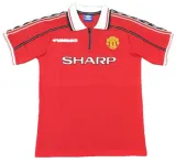 1998-1999 M Utd Home #7 Beckham Retro Soccer Jersey ★★