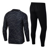 2025 PSG Black Gold Stripe Half Pull Sweater Tracksuit