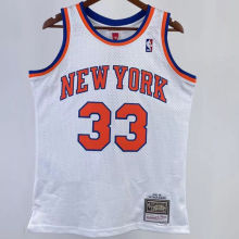 1991/92 NY Knicks EWING #33 White Retro NBA Jerseys 热压