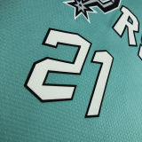 Spurs DUNCAN #21 Light Green City Edition NBA Jerseys