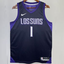 Suns BOOKER #1 Purple City Edition NBA Jerseys