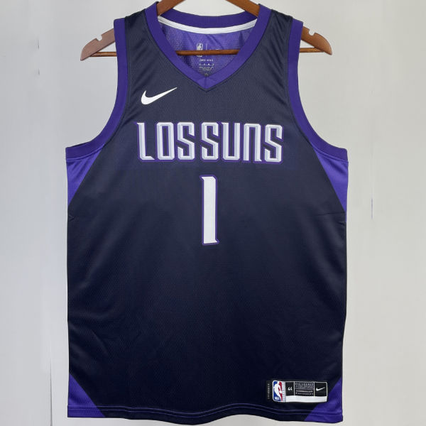 Suns BOOKER #1 Purple City Edition NBA Jerseys