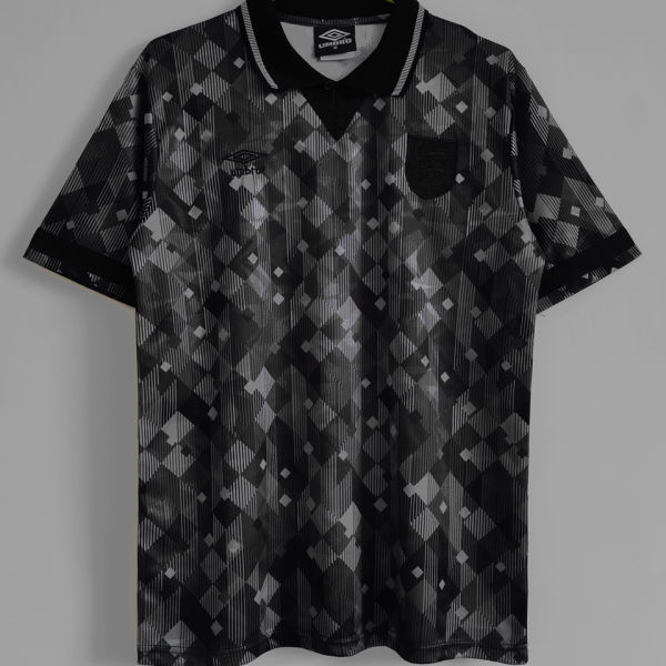 1990 England Black Special Version Retro Soccer Jersey(Have umbro 有茵宝)