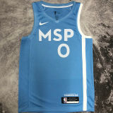 Timberwolves RUSSELL #0 Blue NBA Jerseys