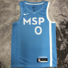 Timberwolves RUSSELL #0 Blue NBA Jerseys