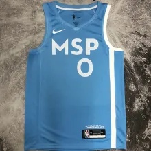 Timberwolves RUSSELL #0 Blue NBA Jerseys