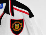 1998/99 M Utd Away Long Sleeve Retro Soccer Jersey