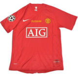 RONALDO #7 2007-08 M Utd Home Red Retro Jersey UCL Version胸前绣欧冠决赛字欧冠字体有球 ★★