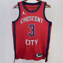 2023/24 Pelicans MCCOLLUM #3 Red NBA Jerseys