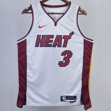 2023/24 Miami Heat WADE #3 White NBA Jerseys