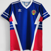 1990 Yugoslavia Home Blue Red Retro Soccer Jersey