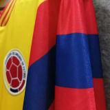 1990 Colombia Away Yellow Retro Soccer Jersey