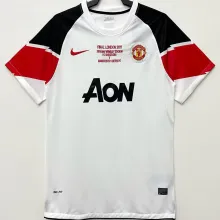 2010/11 M Utd Away White Retro UCL Version Soccer Jersey（胸前有绣欧冠决赛小字）