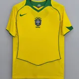 2004/06 Brazil Home Yellow Retro Soccer Jersey