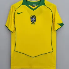 2004/06 Brazil Home Yellow Retro Soccer Jersey