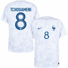TCHOUAMENI #8 France 1:1 Away White Fans Jersey 2022/23 ★★