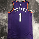 Suns BOOKER #1 Purple Retro NBA Jerseys