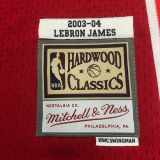2003/04 Cleveland JAMES #23 Retro Red NBA Jerseys热压