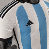 2022/23 Argentina Home Player Version Soccer Jersey (3 Stars 3星)