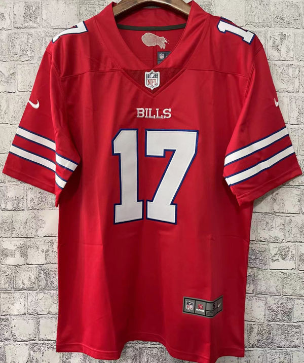 Men's Buffalo Bills ALLEN # 17 Red NFL Jersey 布法罗比尔