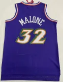 1996/97 Jazz MALONE #32 Snow Mountain Edition Purple Mitchell Ness Retro Jerseys 刺绣