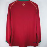 2006 Portugal Home Retro Long Sleeve Soccer Jersey