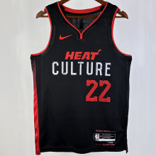 2023/24 Miami Heat BUTLER #22 Black City Edition NBA Jerseys