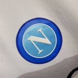2023/24 Napoli 1:1 Quality Away White Fans Jersey 带胸前金章