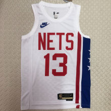 Nets HARDEN #13 White Retro NBA Jerseys