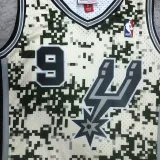 2013/14 Spurs PARKER #9 Camo Retro NBA Jerseys 热压