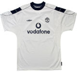 2000/01 M Utd Away White Retro Fans Soccer Jersey