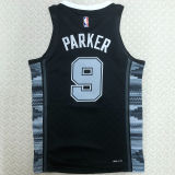 Spurs PARKER #9 Black NBA Jerseys