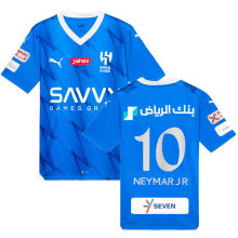 NEYMAR JR #10 Al Hilal SFC Home Blue Fans Jersey 2023/24 利雅得新月 ★★
