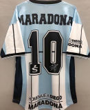 Maradona #10 Argentina Home Retro Soccer Jersey 2001有名有号 ★★