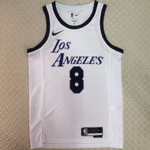 Lakers BRYANT #8 White City Edition NBA Jerseys